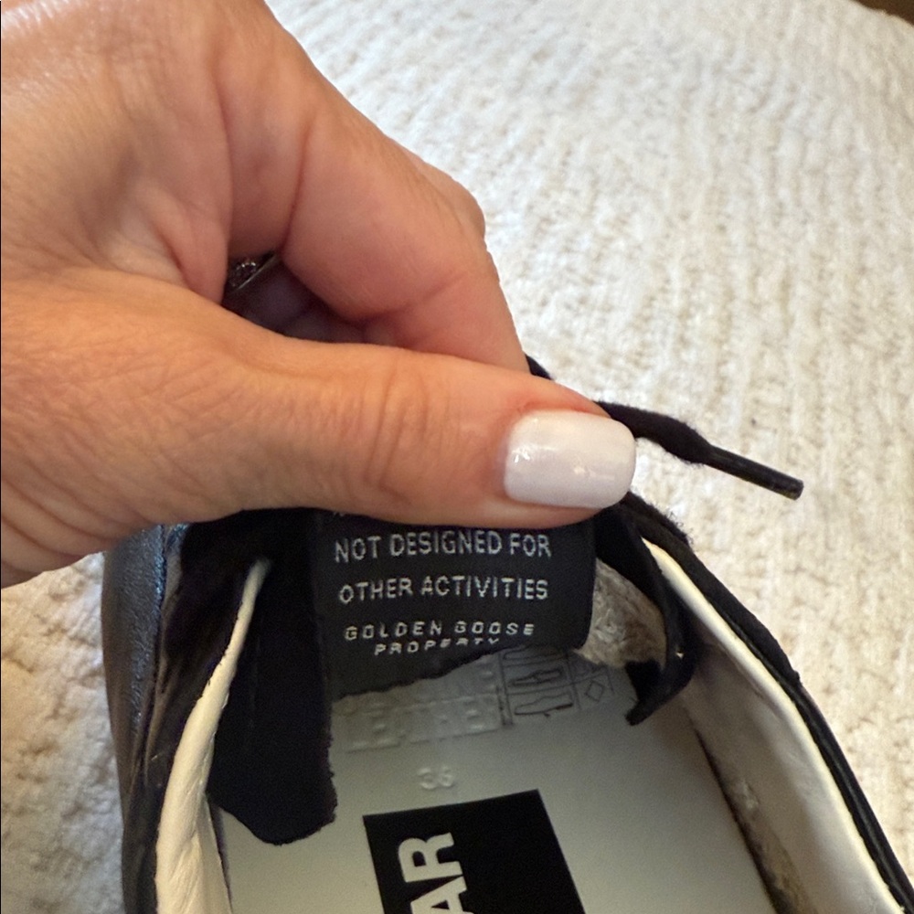 Golden Goose Black with black crystal sneakers worn maybe 3 times - Picture 6 of 6